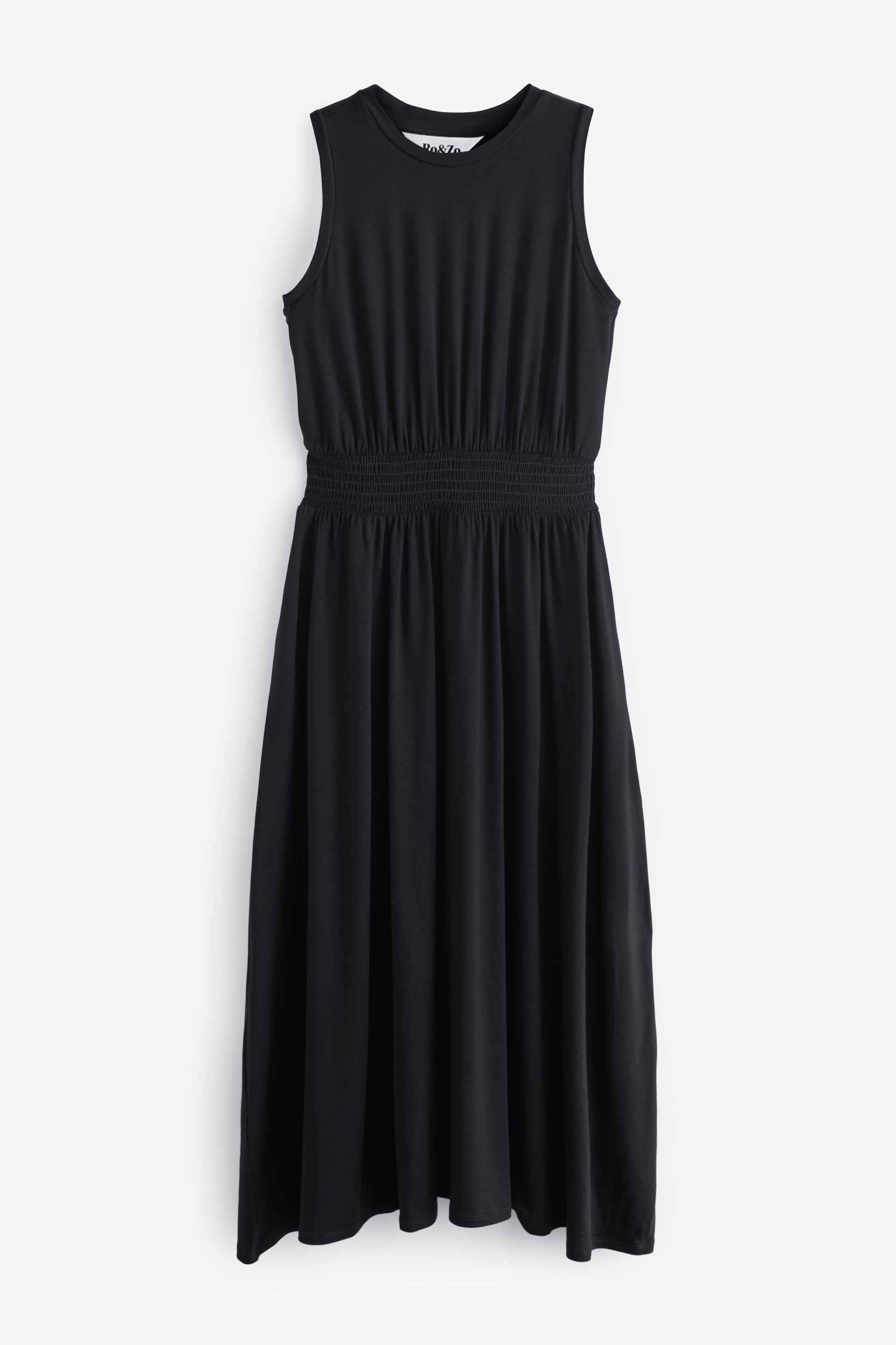 Ro&Zo Jersey Shirred Waistband Black Dress - Image 1 of 1