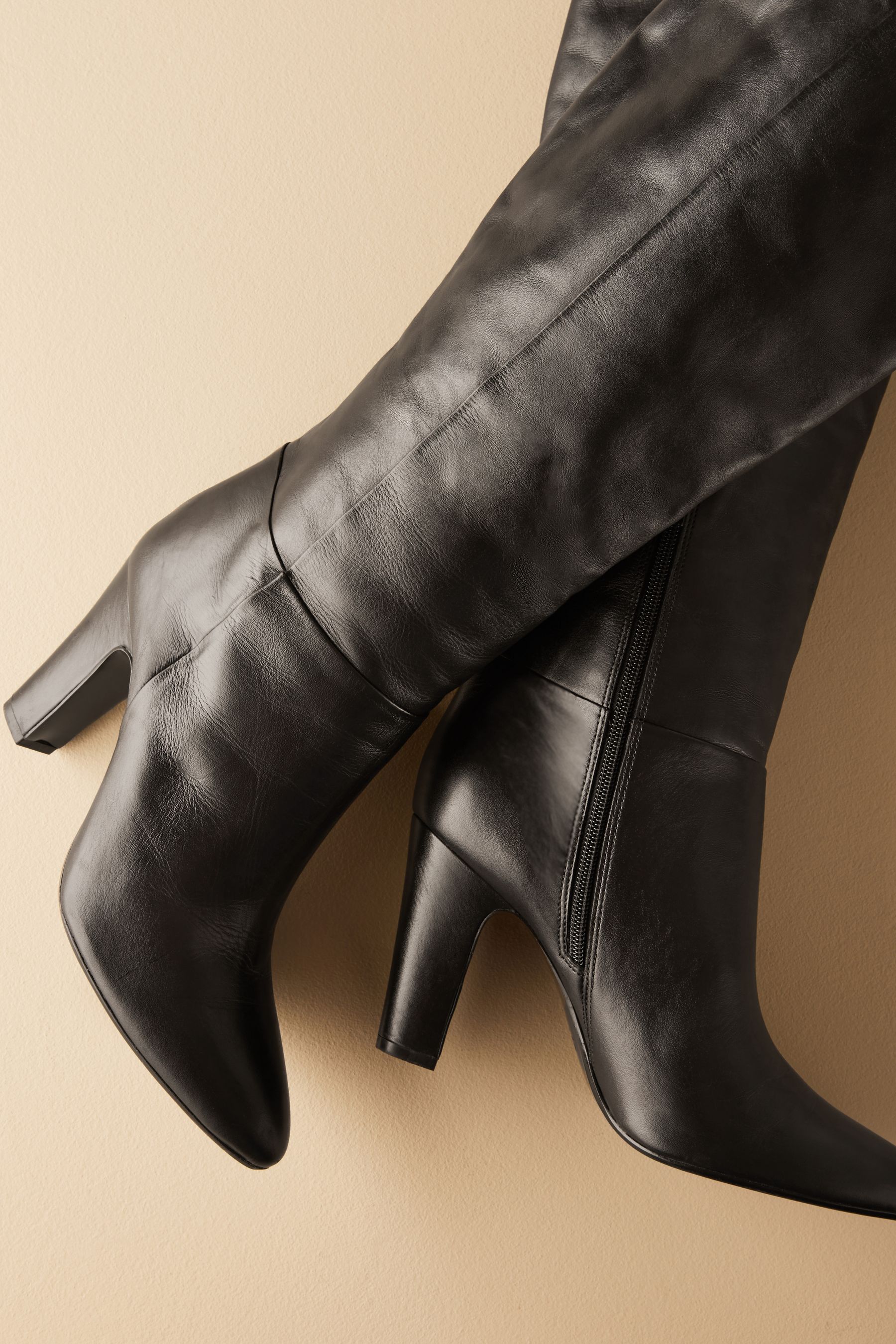 Next black knee high boots hotsell