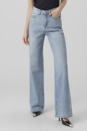 VERO MODA Blue Denim High Waist Full Length Wide Leg Jeans - Image 1 of 3