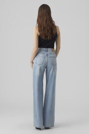 VERO MODA Blue Denim High Waist Full Length Wide Leg Jeans - Image 2 of 3