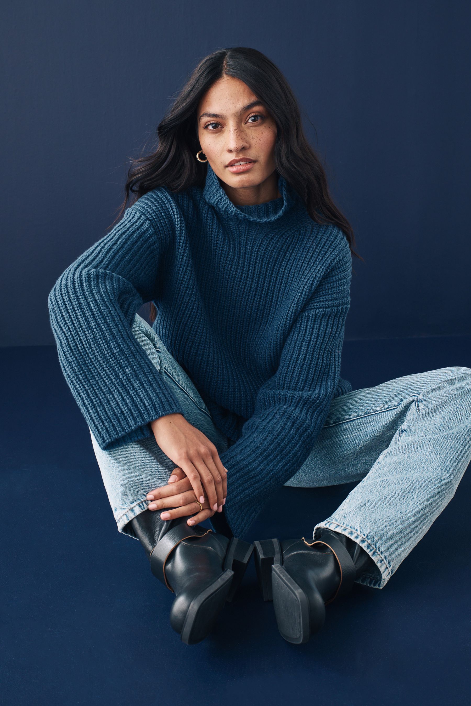 Longline knitted jumper online