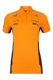 Fanatics Womens Orange F1 McLaren 2024 Team Polo Shirt - Image 2 of 3