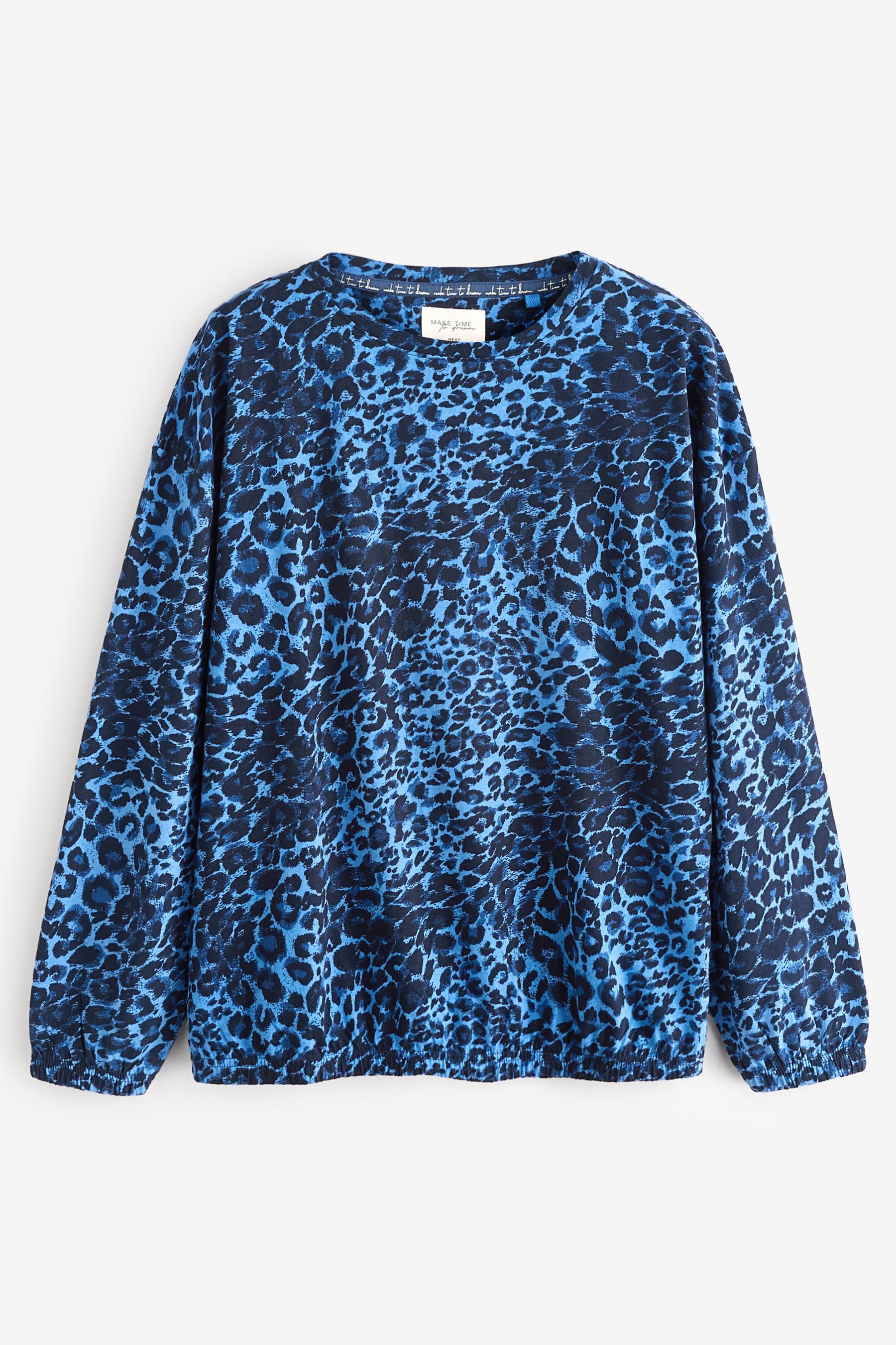 Buy Blue Leopard 100 Cotton Long Sleeve Pyjamas from the Next UK online shop
