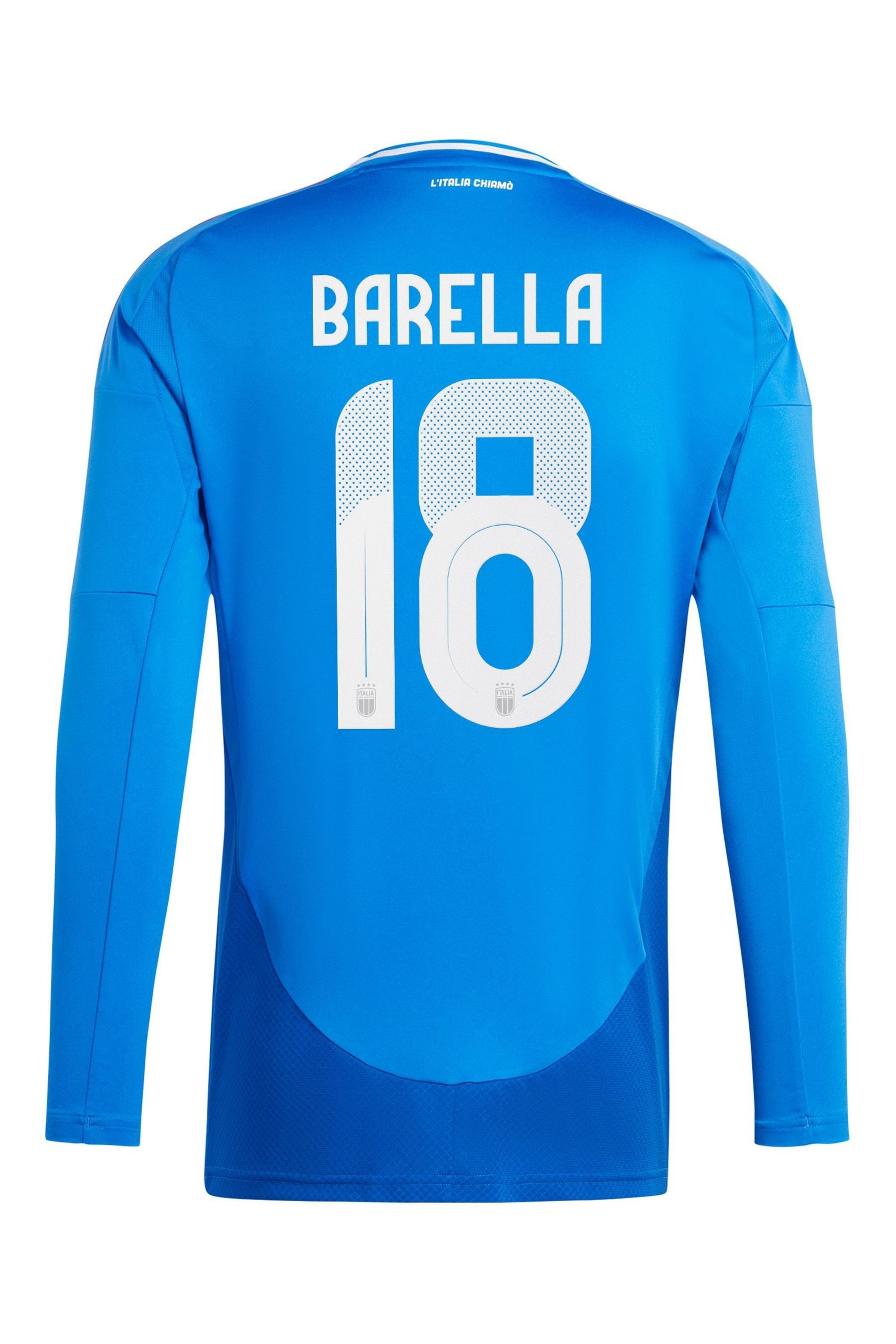 Buy adidas Blue Italy Home 2024 Long Sleeve T shirts from the Next UK online shop