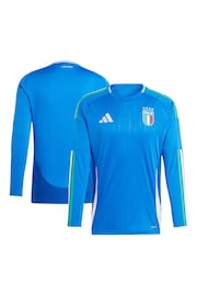 adidas Blue Italy Home  Long Sleeve Shirt 2024 - Image 1 of 3