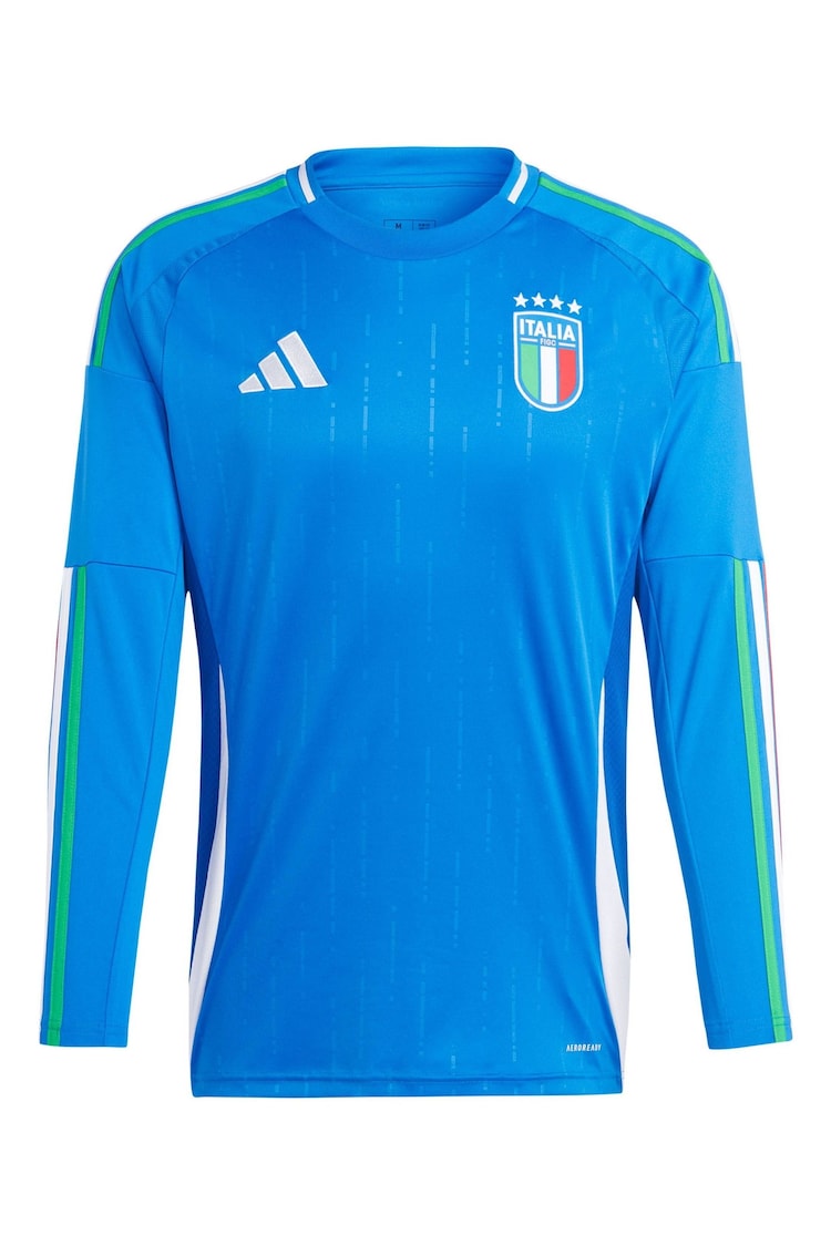 adidas Blue Italy Home  Long Sleeve Shirt 2024 - Image 3 of 3