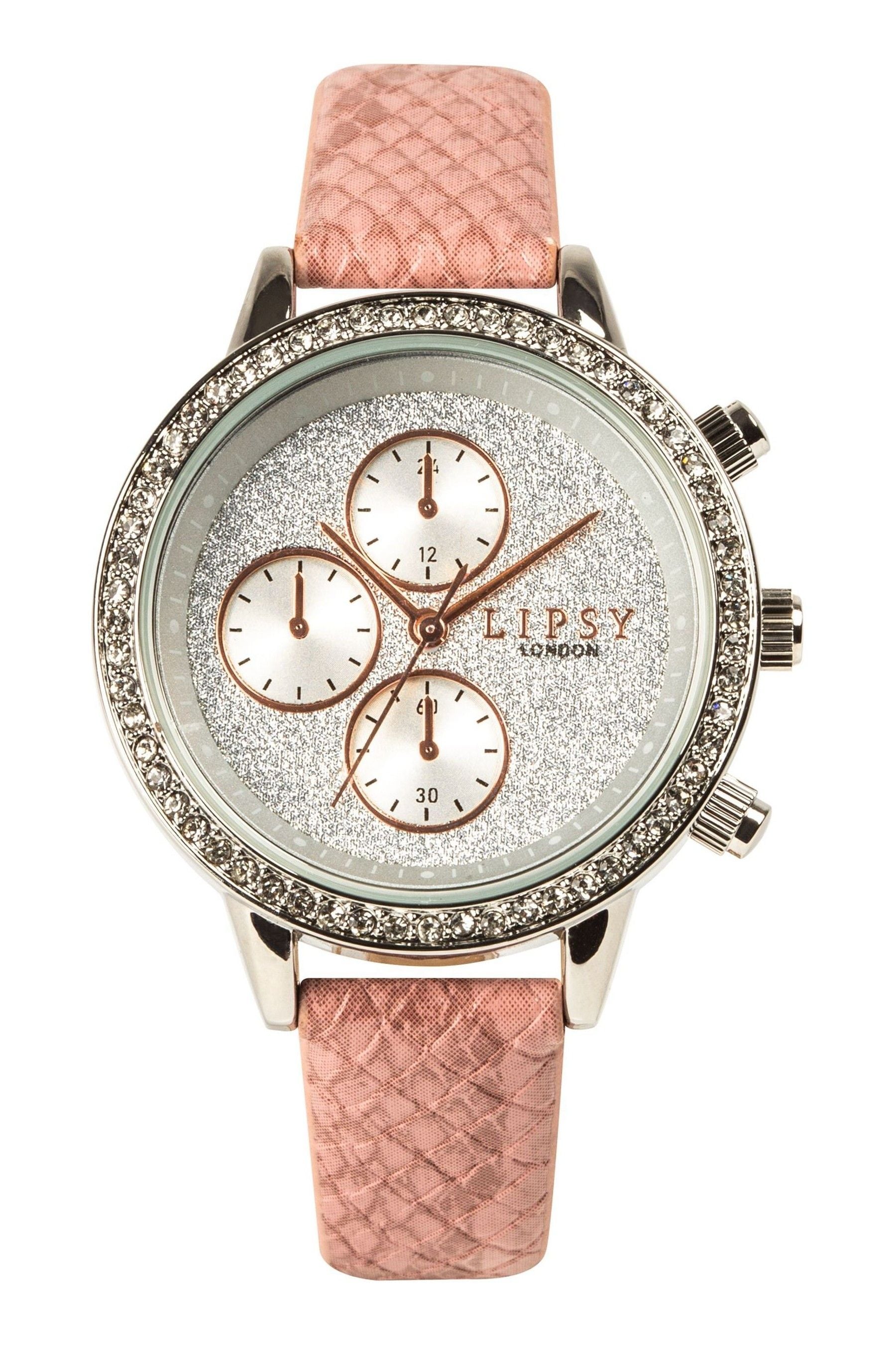 Buy Lipsy Pink 3 Dial Watch from the Next UK online shop