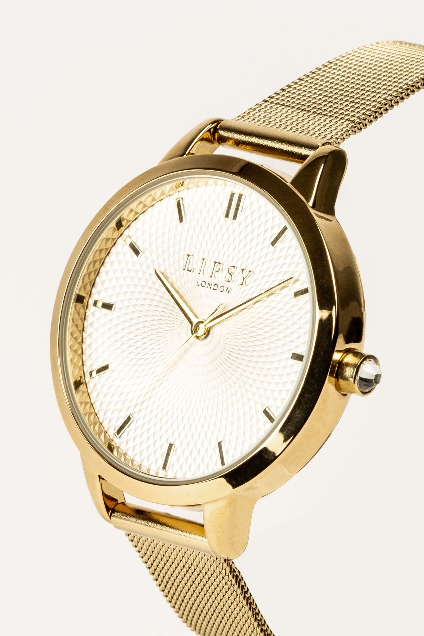 Buy Lipsy Gold Mesh Strap Watch from the Next UK online shop