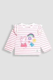 JoJo Maman Bébé Pink Peppa Pig Appliqué Top & Leggings Set - Image 4 of 7