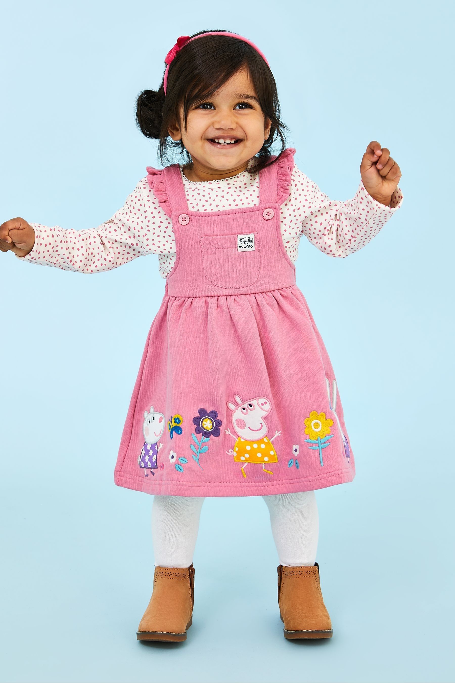 Buy JoJo Maman Bebe Pink Peppa Pig Pinafore Dress Top Set from Next South Africa