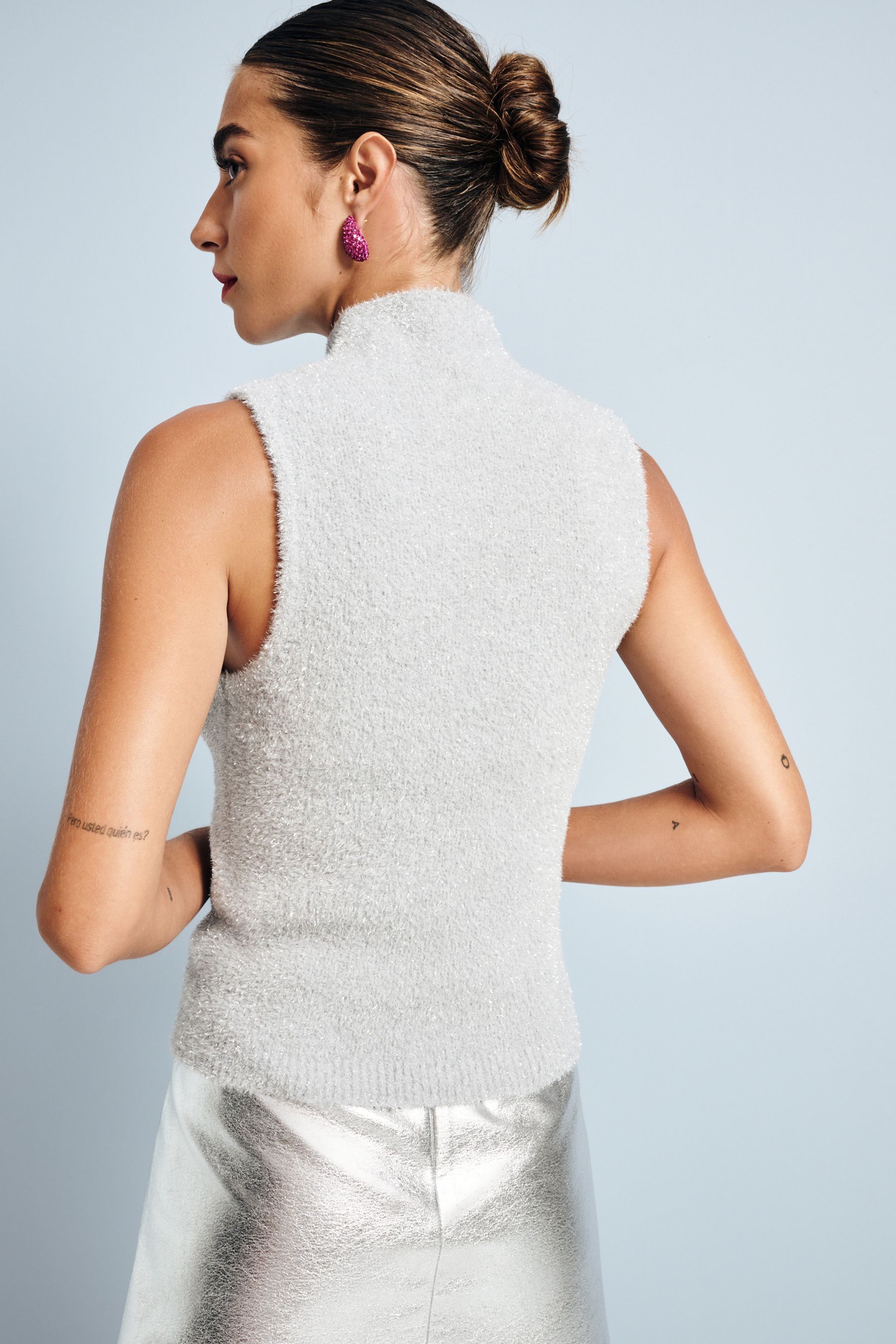 Silver vest top next discount