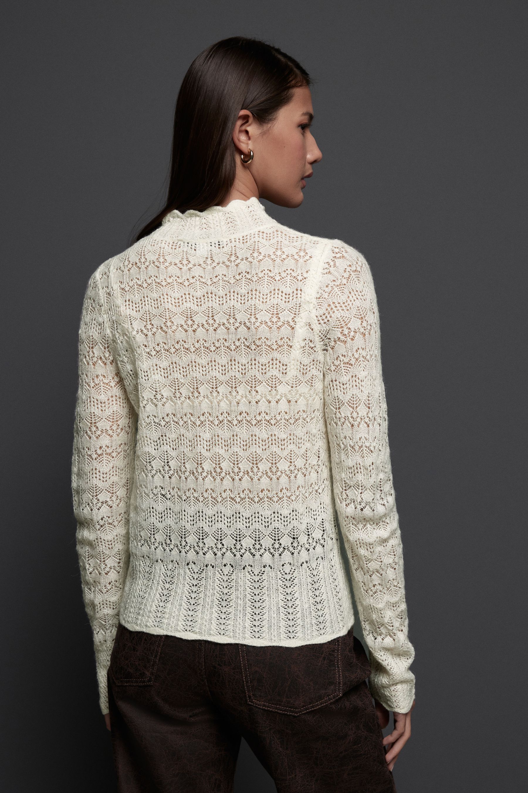 Lace white jumper store