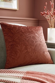 Laura Ashley Red Barley Embossed Cushion - Image 1 of 4