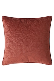 Laura Ashley Red Barley Embossed Cushion - Image 2 of 4