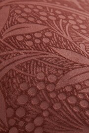 Laura Ashley Red Barley Embossed Cushion - Image 4 of 4