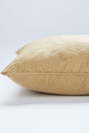 Laura Ashley Gold Barley Embossed Cushion - Image 3 of 4