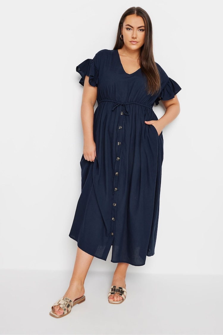 Yours Curve Blue Boho Maxi Dress - Image 2 of 5