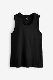 Black 100% Cotton Vests 4 Pack - Image 8 of 11