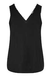 Yours Curve Black Scallop Edge Cami - Image 5 of 5