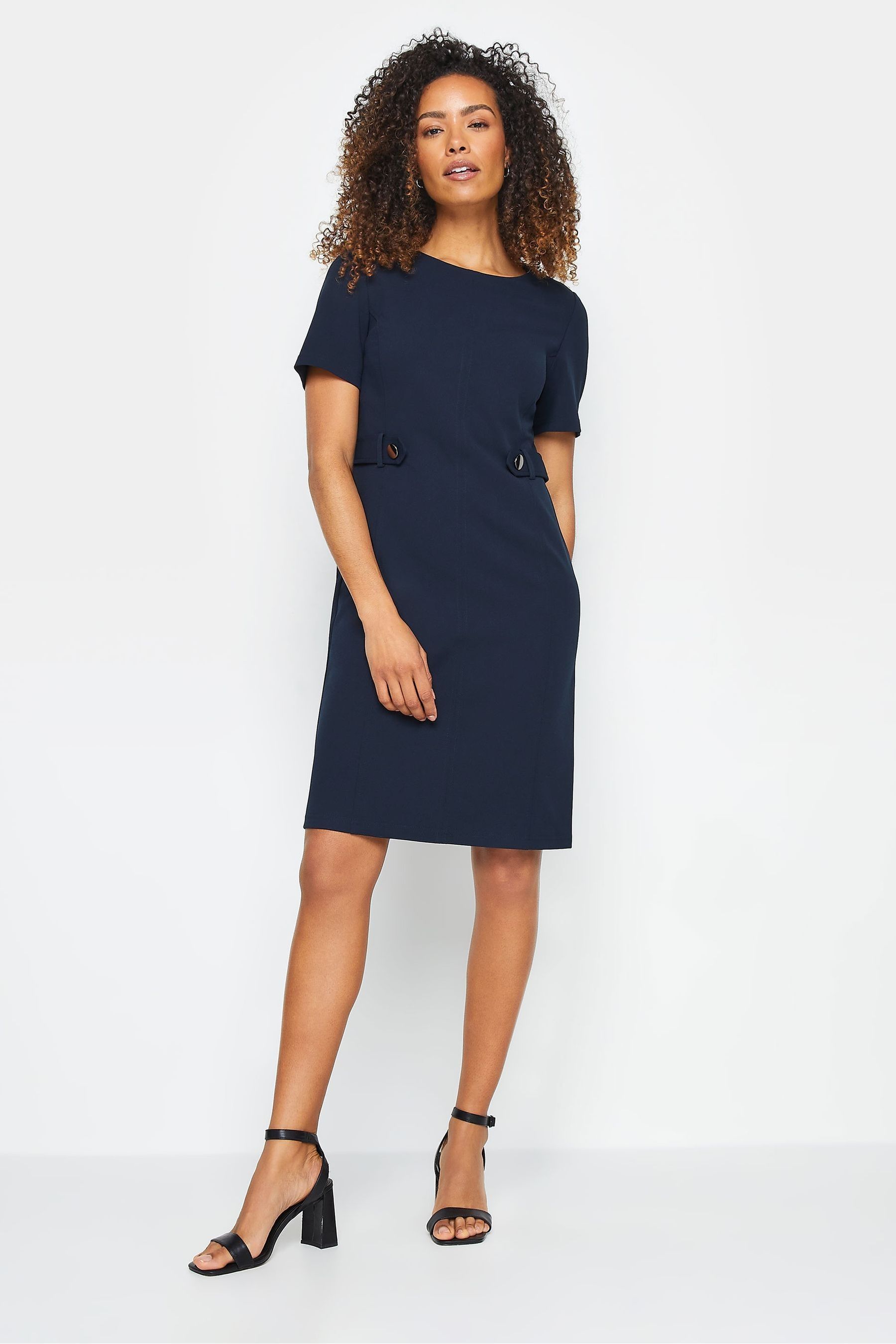 Buy M Co Blue Button Detail Tailored Shift Dress from the Next UK online shop