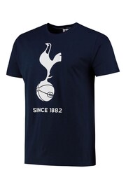 Nike Blue Tottenham Hotspur Printed Crest 100% Cotton T-Shirt - Image 3 of 3