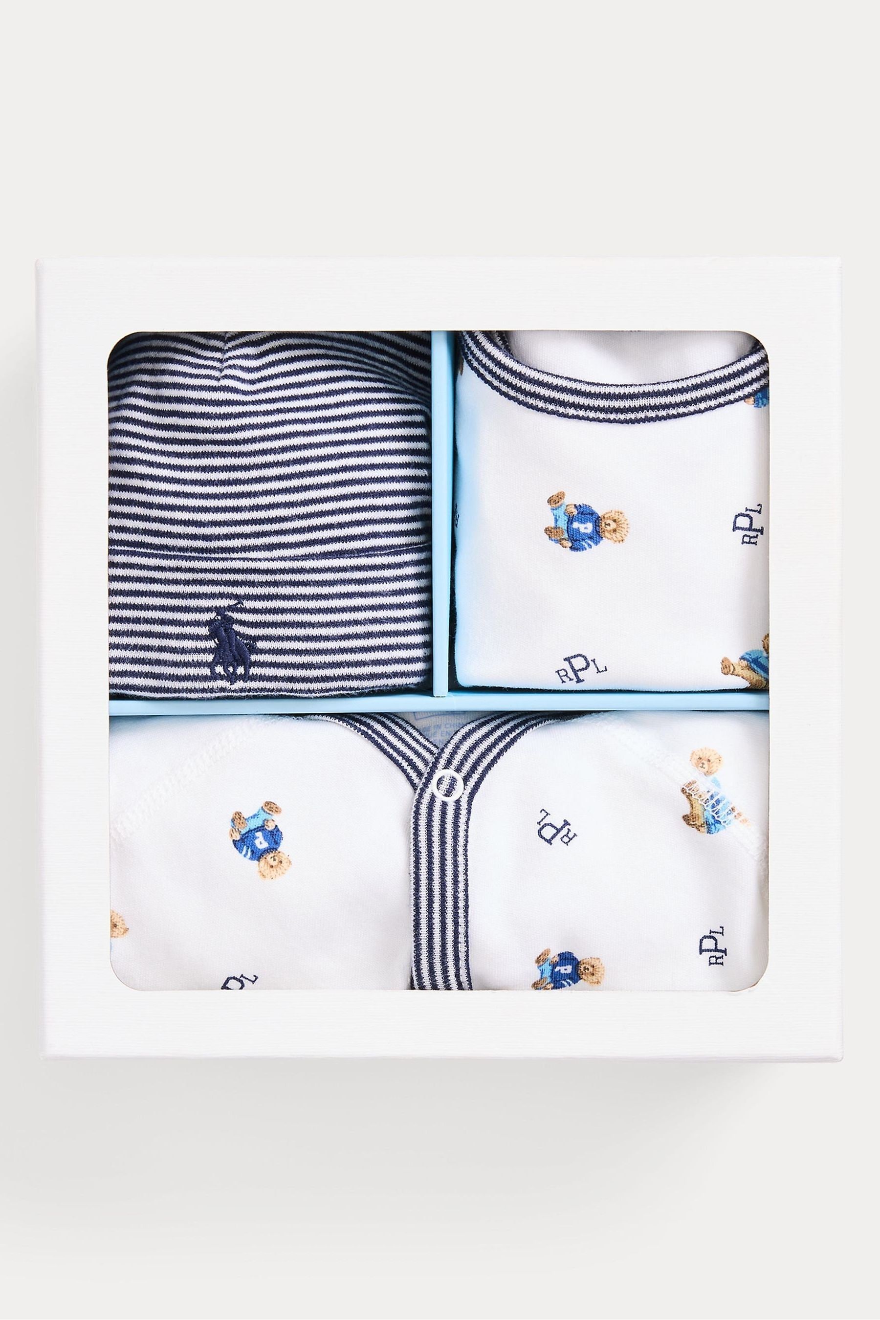 Buy Polo Ralph Lauren Baby Boy Navy Polo Bear 100 Cotton 3 Piece Gift Set from the Next UK online shop