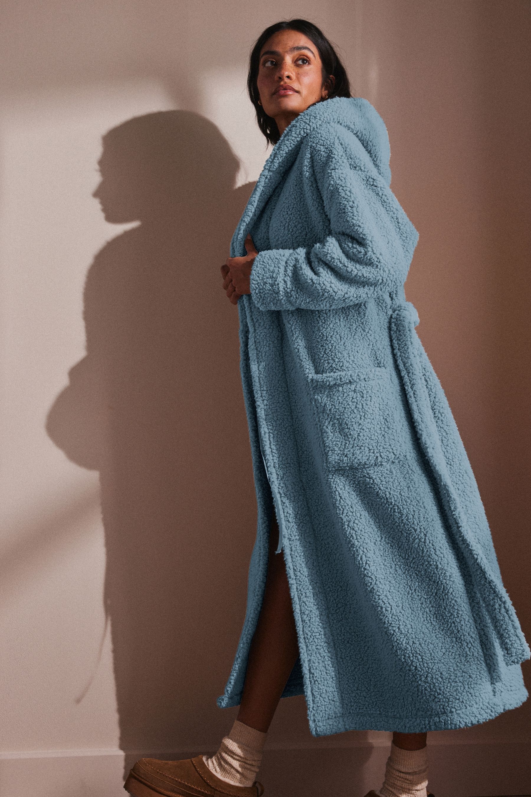 Next blue teddy coat hotsell