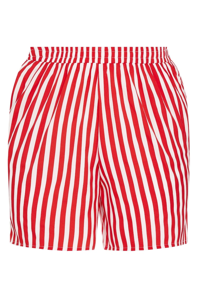 Yours Curve Red Stripe Co-Ord Shorts - Image 5 of 5