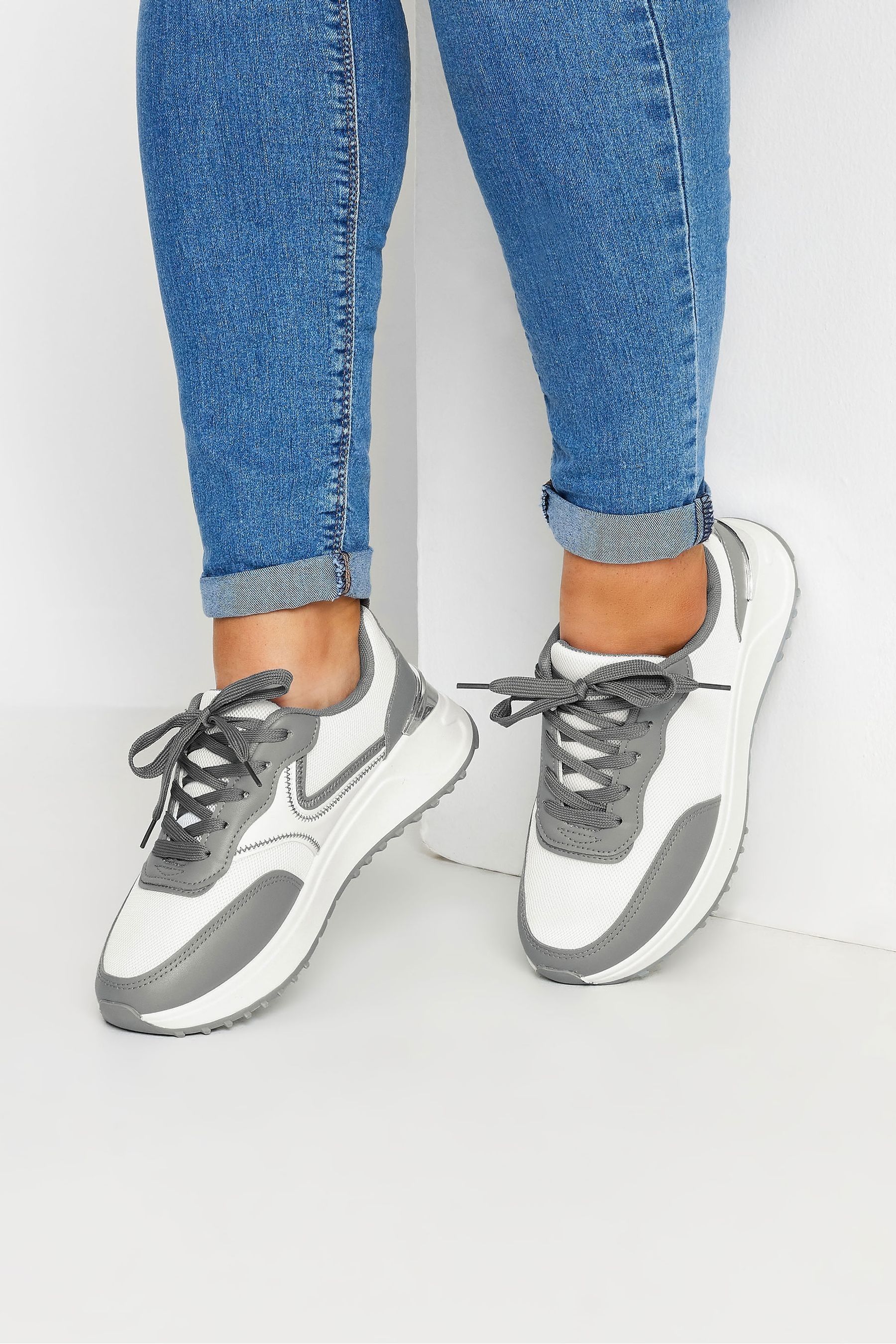 Chunky grey trainers sale