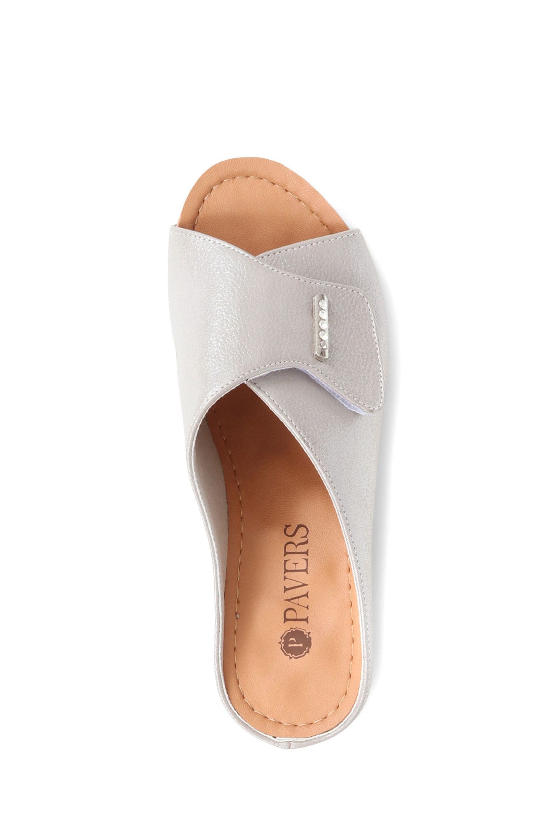 Buy Pavers Metallic Pavers Mule Wedge Sandals from Next Luxembourg