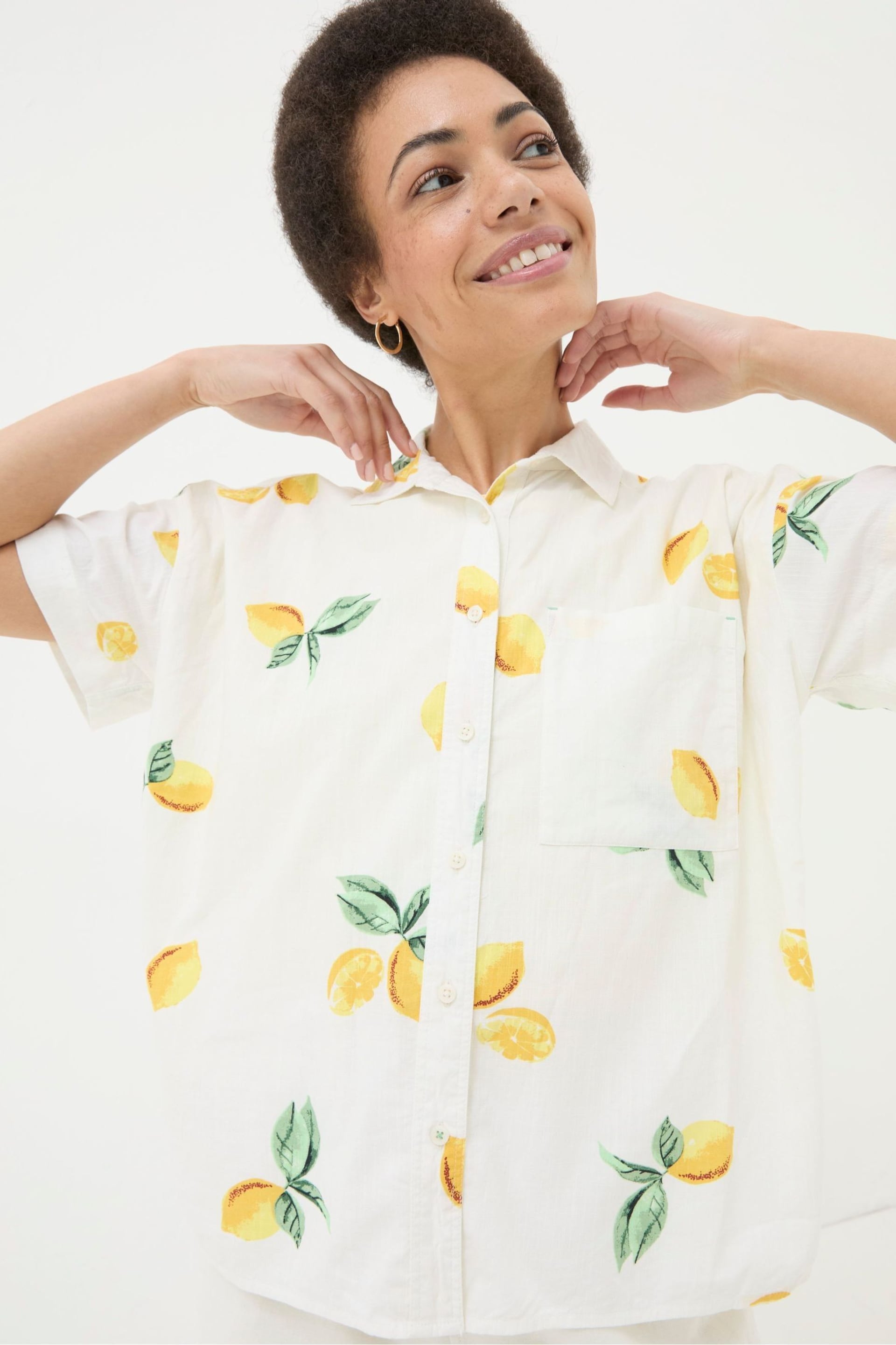 FatFace Natural Lemons Shirt - Image 1 of 6