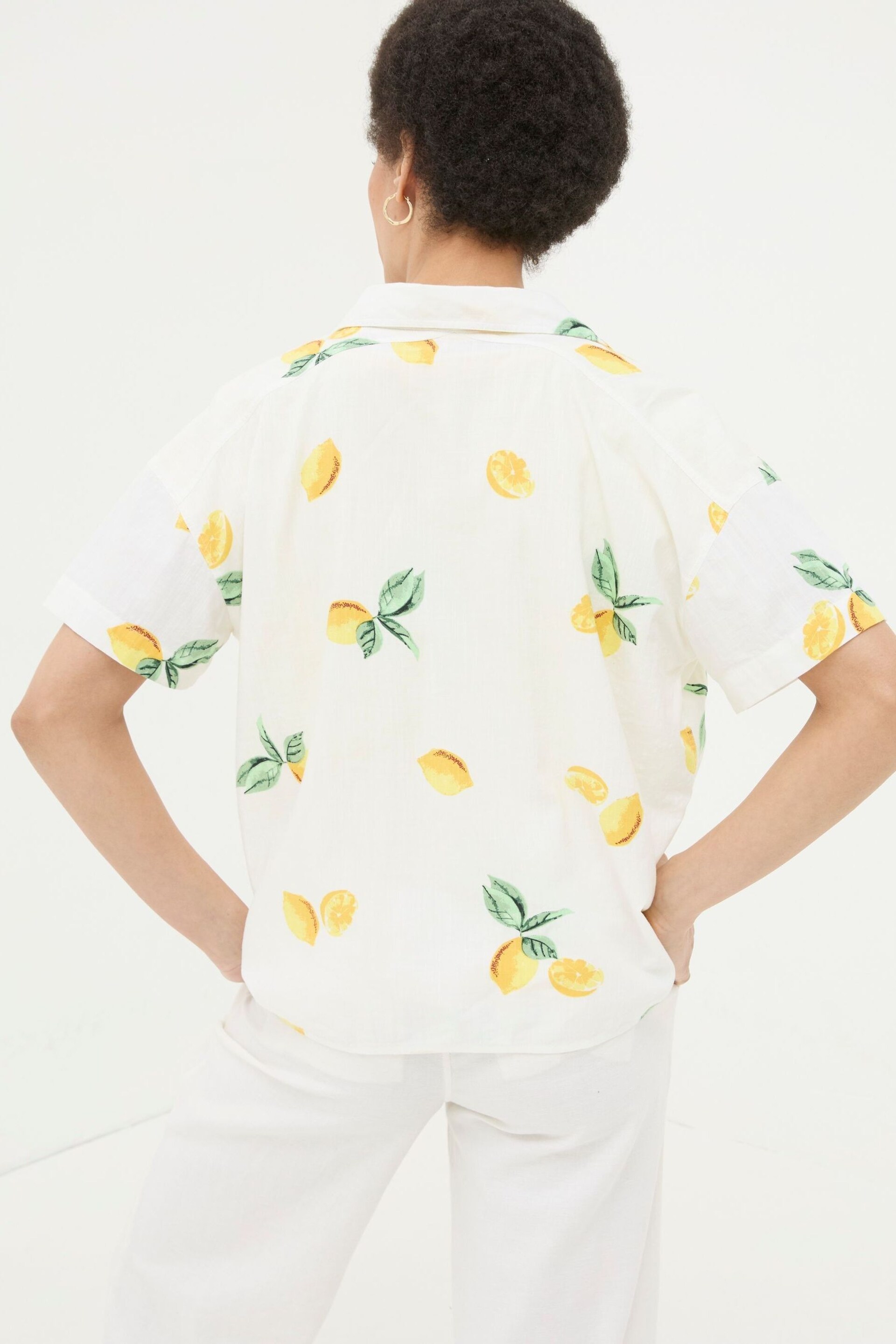 FatFace Natural Lemons Shirt - Image 3 of 6