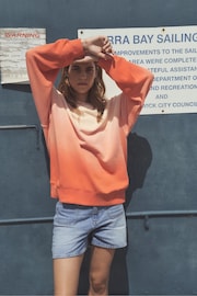 Hush Orange Oversized Ombre Sweatshirt - Image 1 of 6