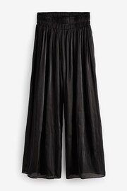 Black Liquid Metallic Wide Trousers - Image 5 of 7