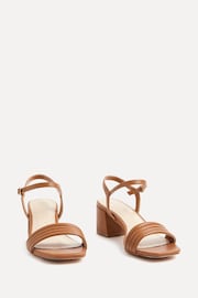 Linzi Brown Toronto Blocked Heel Sandals With Pipped Upper - Image 3 of 6