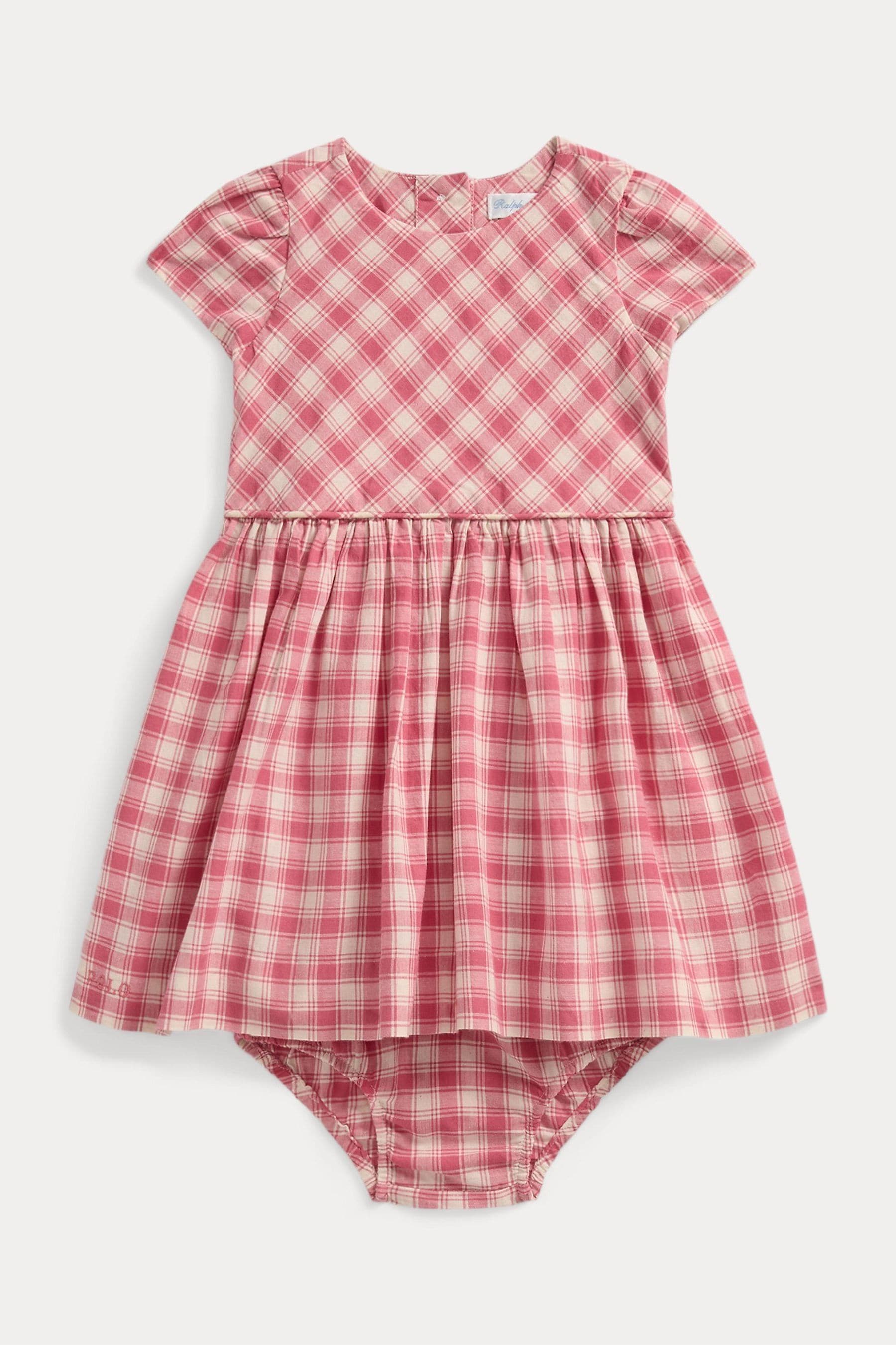 Buy Polo Ralph Lauren Baby Girl Red Gingham 100 Cotton Bloomer Dress from the Next UK online shop