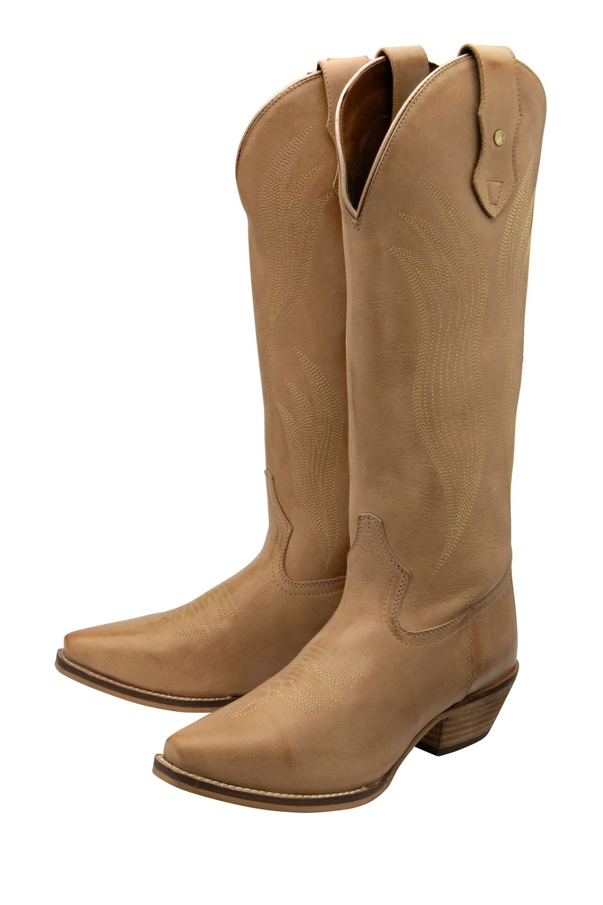 Ravel Natural Leather Mid Calf Boots - Image 3 of 4