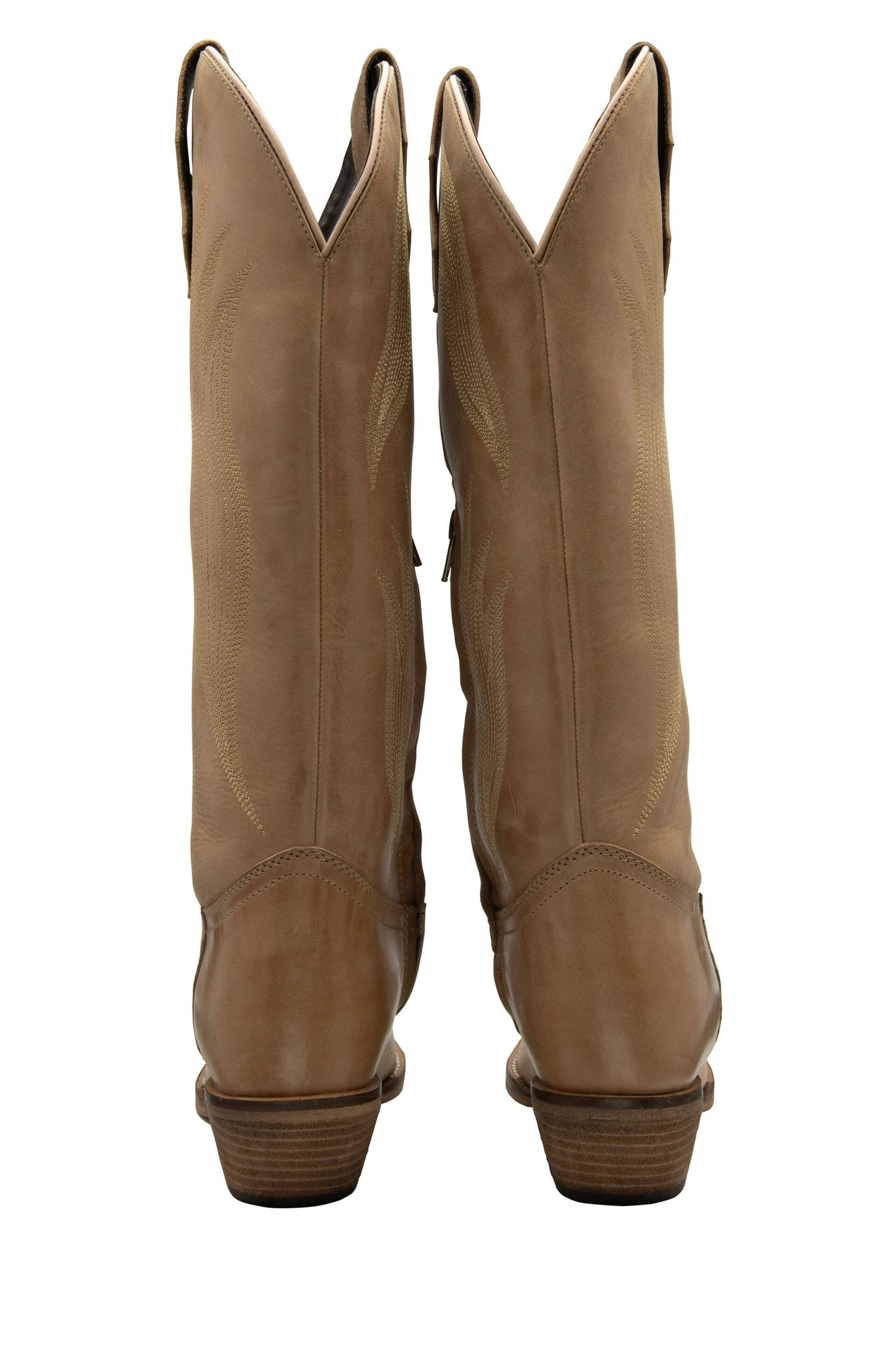 Ravel Natural Leather Mid Calf Boots - Image 4 of 4