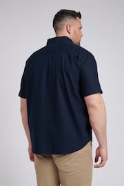 U.S. Polo Assn. Mens Blue Big & Tall Short Sleeve Oxford Shirt - Image 4 of 7