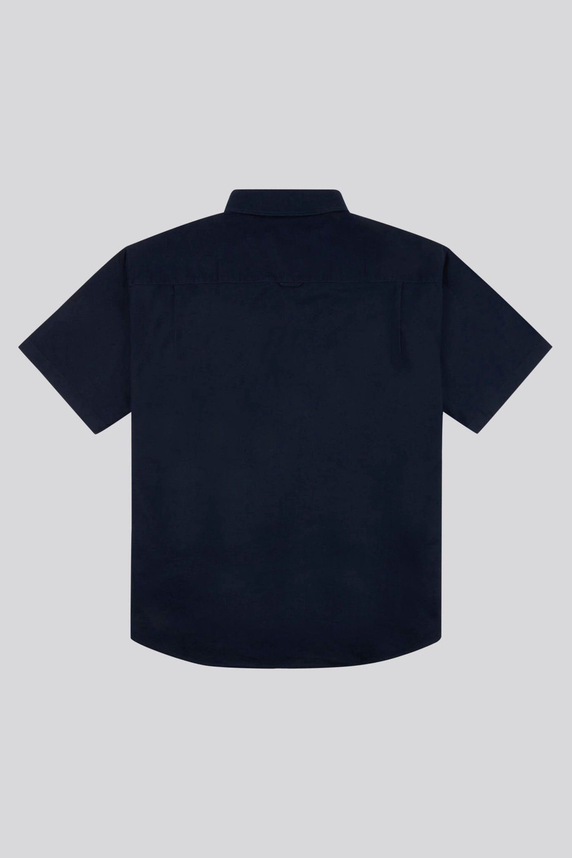 U.S. Polo Assn. Mens Blue Big & Tall Short Sleeve Oxford Shirt - Image 6 of 7