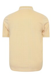 BadRhino Big & Tall Yellow Birdseye Short Sleeve Polo Shirt - Image 2 of 2