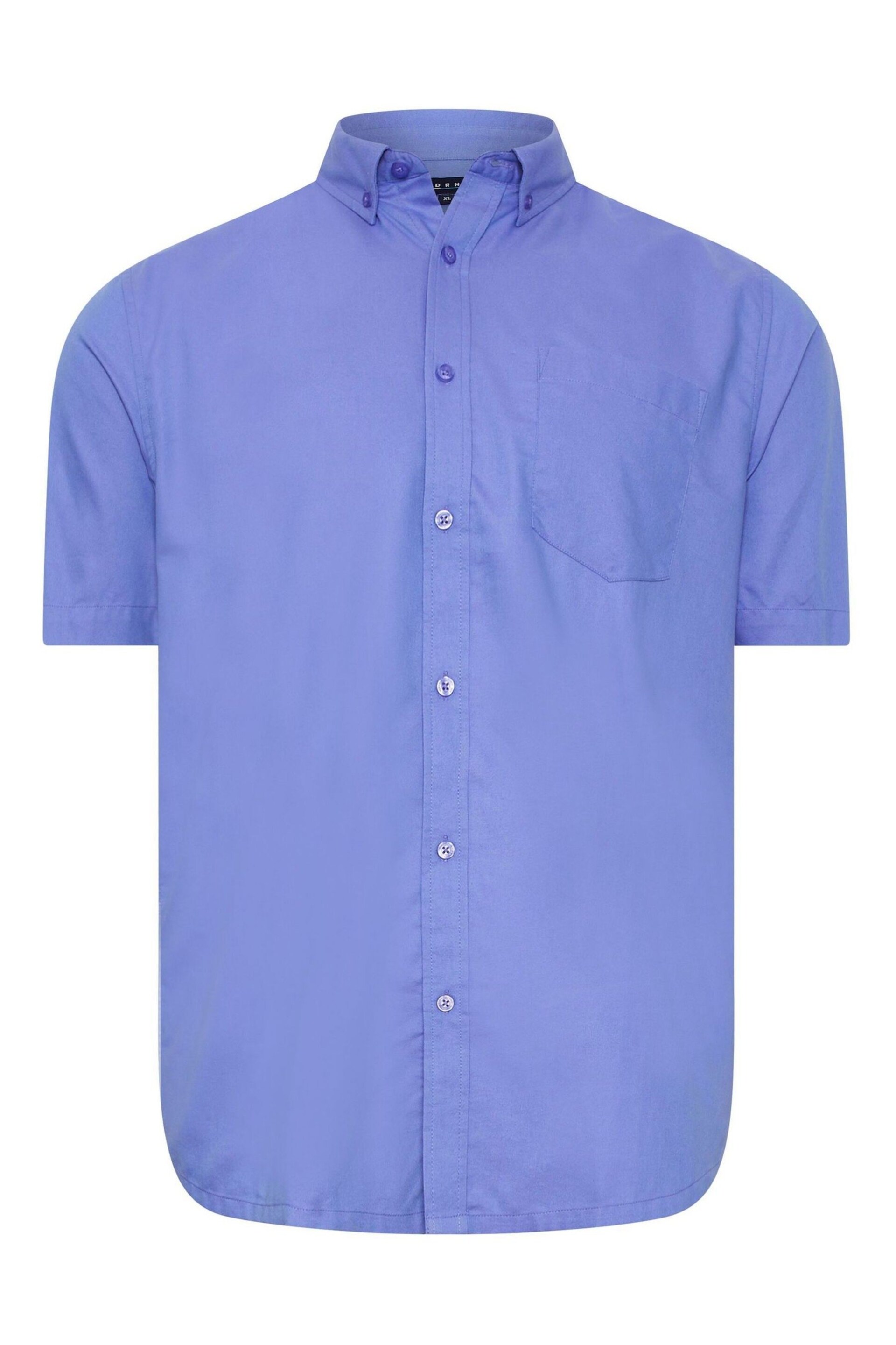 BadRhino Big & Tall Blue Oxford Weave Short Sleeve Shirt - Image 2 of 3