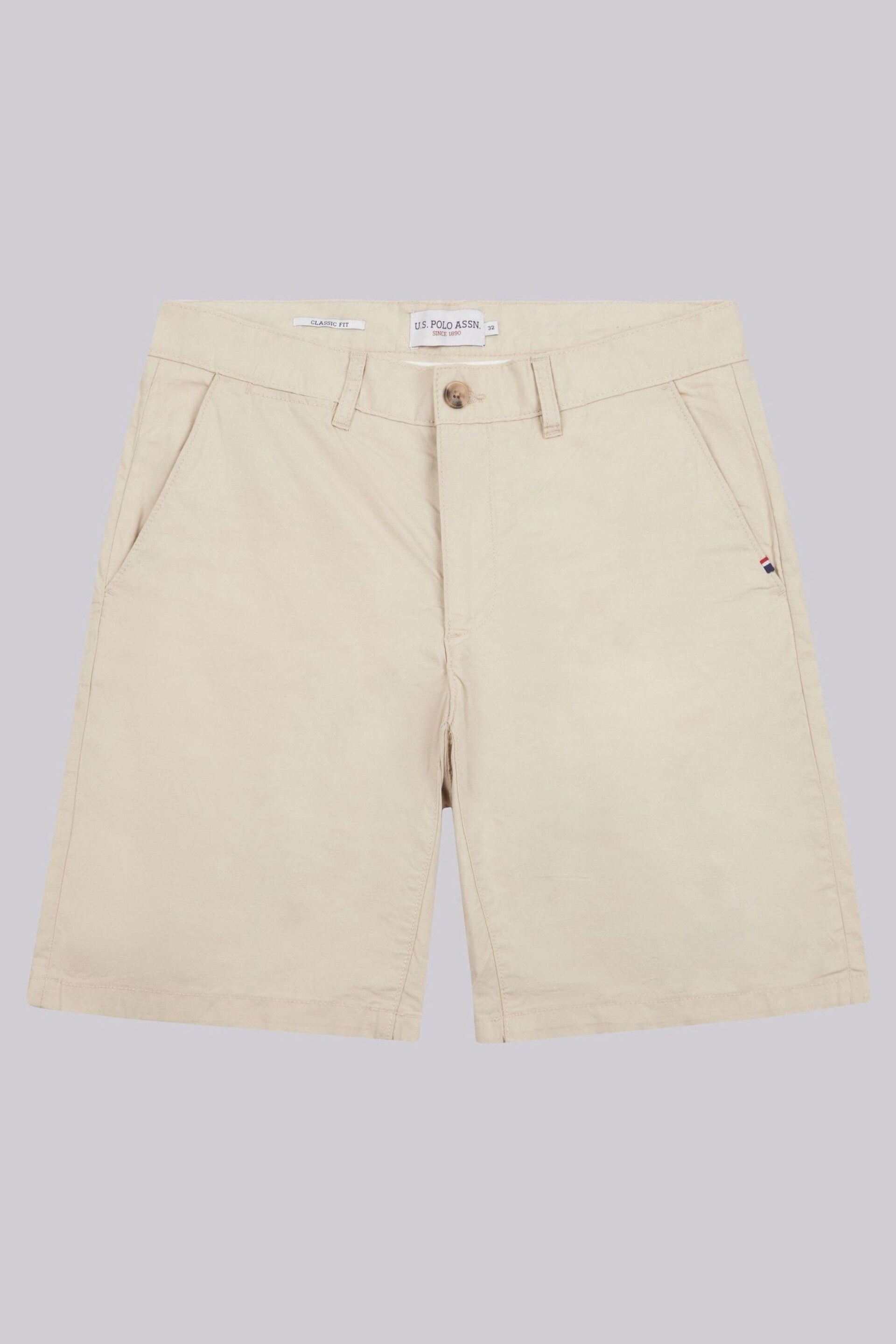 U.S. Polo Assn. Mens Linen Blend Chino Shorts - Image 6 of 9