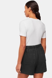Whistles Petite Linen Elasticated Black Shorts - Image 2 of 5