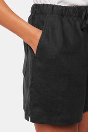 Whistles Petite Linen Elasticated Black Shorts - Image 4 of 5