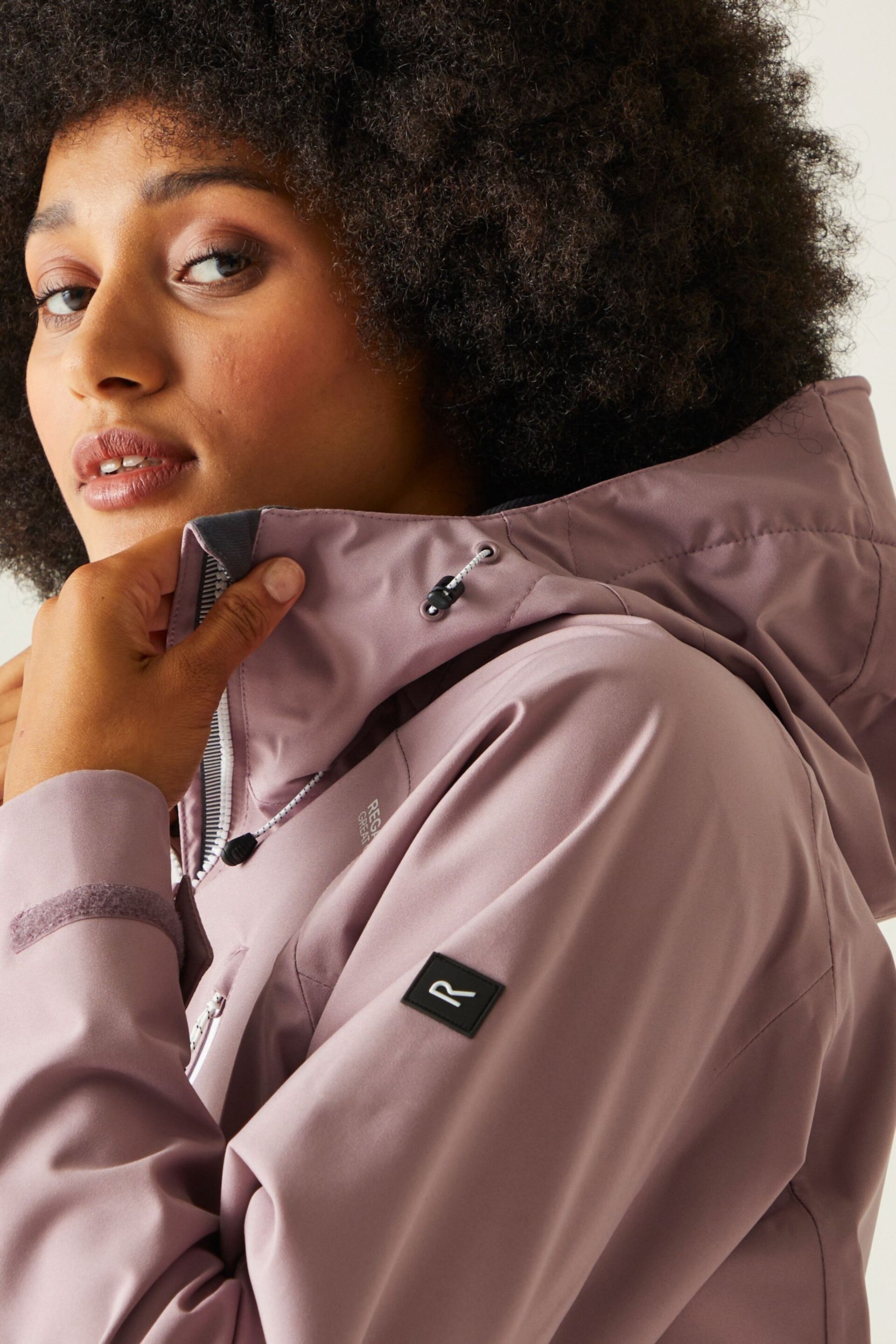 Regatta Pink Womens Birchdale Waterproof Jacket - Image 4 of 7