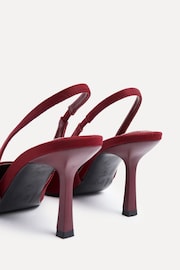 Linzi Red Dash Slingback Court Style Heel Sandals - Image 4 of 5