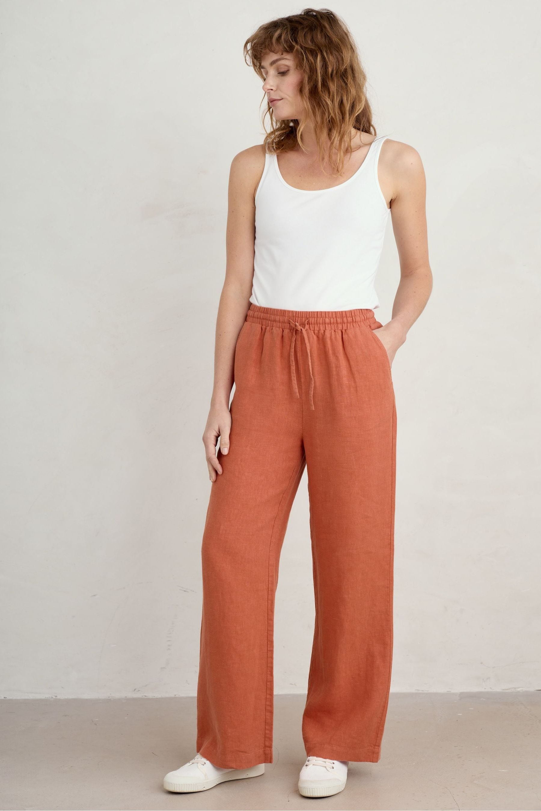 Buy Seasalt Cornwall Orange Tide Flow Trousers from Next Luxembourg