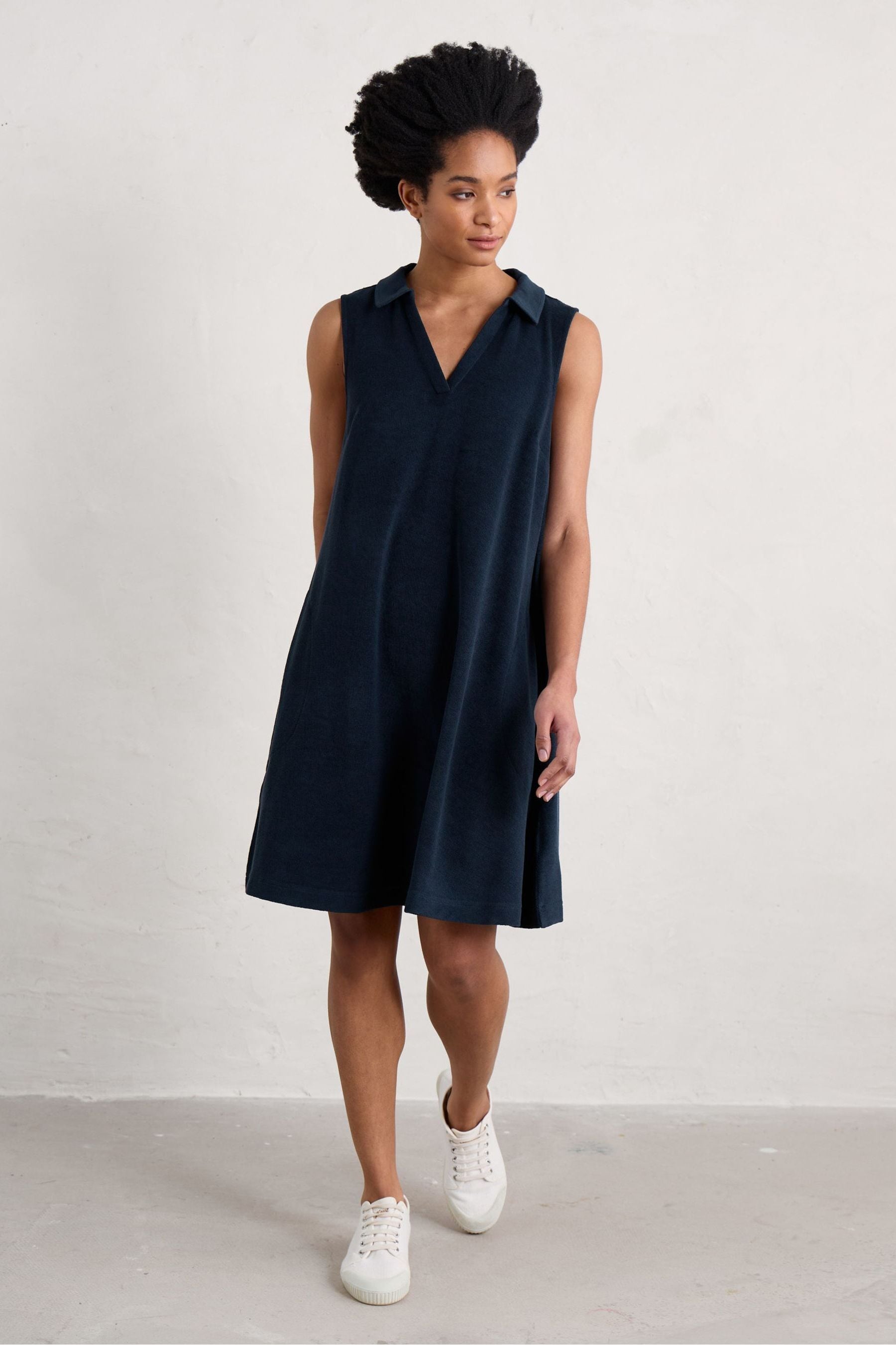 Buy Seasalt Cornwall Blue Pentas Terry Towelling Dress from Next Luxembourg