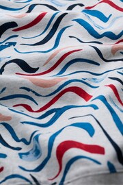 Seasalt Cornwall White Bright Wave Printed Organic Cotton Sweatshirt - Image 5 of 5